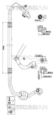 TRISCAN 9010 16002 Hochdruck-/Niederdruckleitung, Klimaanlage