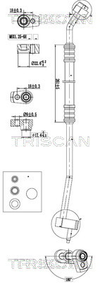 TRISCAN 9010 16007 Hochdruck-/Niederdruckleitung, Klimaanlage
