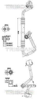 TRISCAN 9010 16008 Hochdruck-/Niederdruckleitung, Klimaanlage