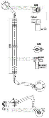 TRISCAN 9010 16012 Hochdruck-/Niederdruckleitung, Klimaanlage