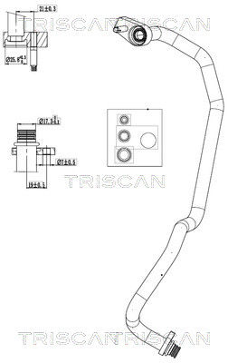 TRISCAN 9010 16016 Hochdruck-/Niederdruckleitung, Klimaanlage