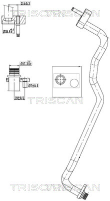 TRISCAN 9010 16019 Hochdruck-/Niederdruckleitung, Klimaanlage