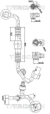 TRISCAN 9010 16022 Hochdruck-/Niederdruckleitung, Klimaanlage