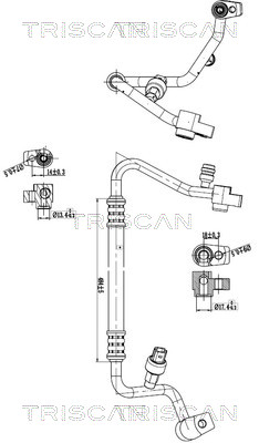 TRISCAN 9010 16023 Hochdruck-/Niederdruckleitung, Klimaanlage
