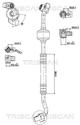 TRISCAN 9010 16024 Hochdruck-/Niederdruckleitung, Klimaanlage