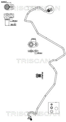 TRISCAN 9010 16028 Hochdruck-/Niederdruckleitung, Klimaanlage