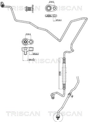 TRISCAN 9010 16032 Hochdruck-/Niederdruckleitung, Klimaanlage