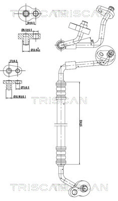 TRISCAN 9010 16040 Hochdruck-/Niederdruckleitung, Klimaanlage