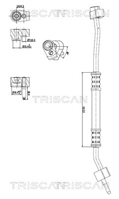 TRISCAN 9010 16057 Hochdruck-/Niederdruckleitung, Klimaanlage