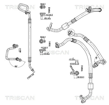 TRISCAN 9010 24002 Hochdruck-/Niederdruckleitung, Klimaanlage