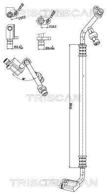 TRISCAN 9010 24020 Hochdruck-/Niederdruckleitung, Klimaanlage