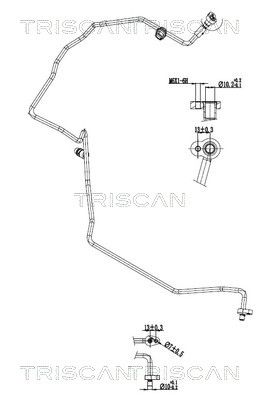 TRISCAN 9010 25022 Vysoko/nízkotlakové vedenie klimatizácie