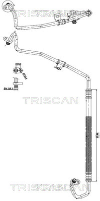 TRISCAN 9010 28001 Hochdruck-/Niederdruckleitung, Klimaanlage