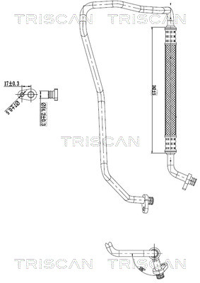 TRISCAN 9010 28014 Hochdruck-/Niederdruckleitung, Klimaanlage