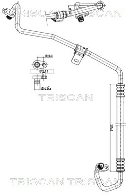 TRISCAN 9010 28021 Hochdruck-/Niederdruckleitung, Klimaanlage