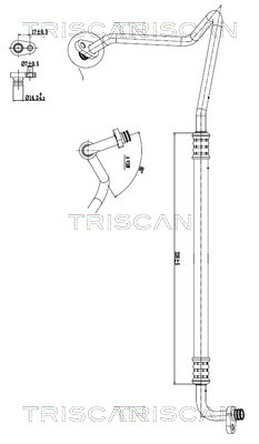 TRISCAN 9010 28024 Hochdruck-/Niederdruckleitung, Klimaanlage
