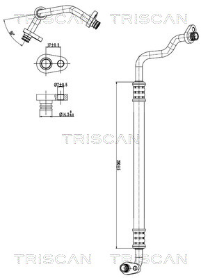 TRISCAN 9010 28026 Hochdruck-/Niederdruckleitung, Klimaanlage