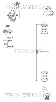 TRISCAN 9010 28030 Hochdruck-/Niederdruckleitung, Klimaanlage