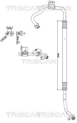 TRISCAN 9010 28033 Hochdruck-/Niederdruckleitung, Klimaanlage