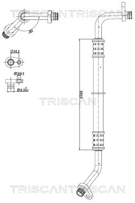 TRISCAN 9010 28034 Hochdruck-/Niederdruckleitung, Klimaanlage
