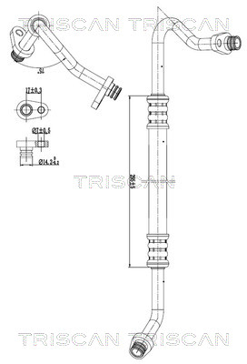TRISCAN 9010 28037 Hochdruck-/Niederdruckleitung, Klimaanlage