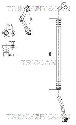 TRISCAN 9010 28044 Hochdruck-/Niederdruckleitung, Klimaanlage