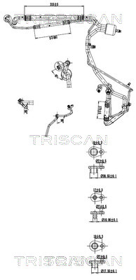 TRISCAN 9010 28049 Hochdruck-/Niederdruckleitung, Klimaanlage