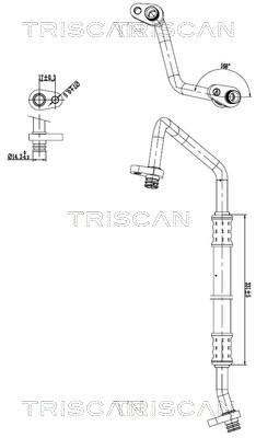TRISCAN 9010 28057 Hochdruck-/Niederdruckleitung, Klimaanlage