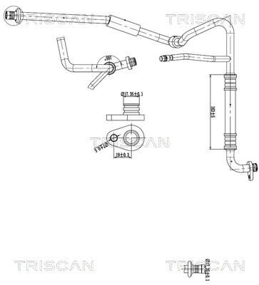 TRISCAN 9010 28069 Hochdruck-/Niederdruckleitung, Klimaanlage