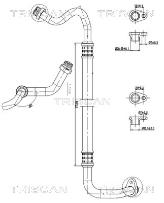 TRISCAN 9010 28070 Hochdruck-/Niederdruckleitung, Klimaanlage