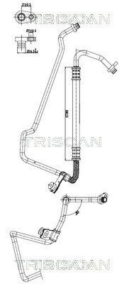 TRISCAN 9010 28071 Hochdruck-/Niederdruckleitung, Klimaanlage