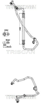 TRISCAN 9010 28073 Hochdruck-/Niederdruckleitung, Klimaanlage