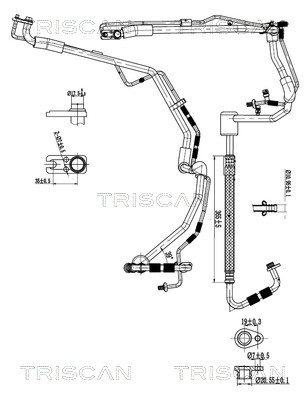 TRISCAN 9010 28080 Hochdruck-/Niederdruckleitung, Klimaanlage