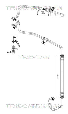TRISCAN 9010 28081 Hochdruck-/Niederdruckleitung, Klimaanlage