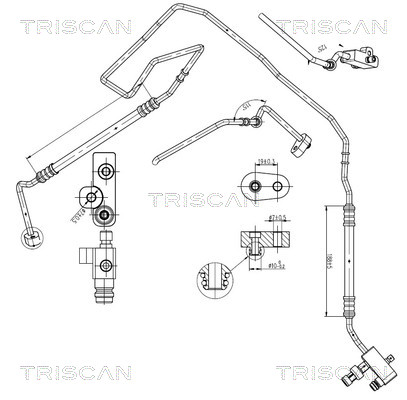 TRISCAN 9010 28085 Hochdruck-/Niederdruckleitung, Klimaanlage