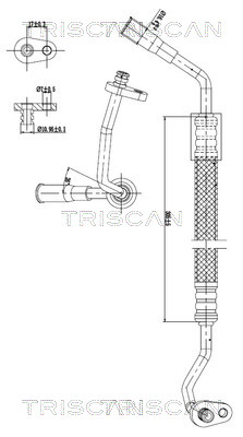 TRISCAN 9010 28086 Hochdruck-/Niederdruckleitung, Klimaanlage