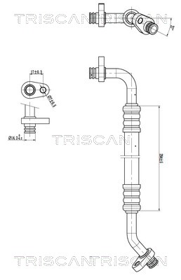 TRISCAN 9010 28096 Hochdruck-/Niederdruckleitung, Klimaanlage