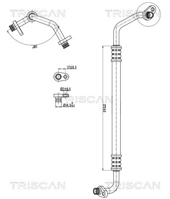 TRISCAN 9010 28104 Hochdruck-/Niederdruckleitung, Klimaanlage