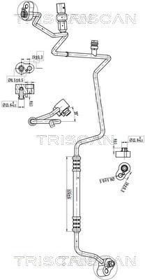 TRISCAN 9010 29002 Hochdruck-/Niederdruckleitung, Klimaanlage