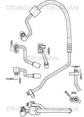 TRISCAN 9010 29007 Hochdruck-/Niederdruckleitung, Klimaanlage