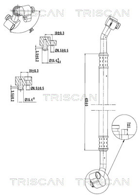 TRISCAN 9010 29011 Hochdruck-/Niederdruckleitung, Klimaanlage