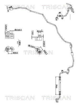 TRISCAN 9010 29018 Hochdruck-/Niederdruckleitung, Klimaanlage