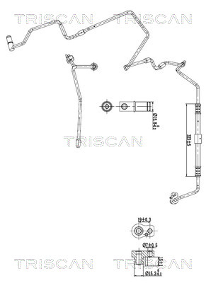 TRISCAN 9010 29019 Hochdruck-/Niederdruckleitung, Klimaanlage
