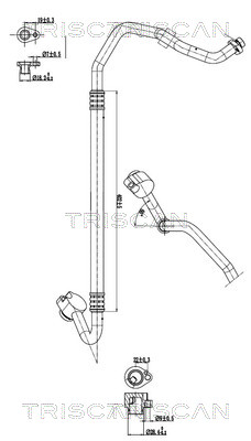 TRISCAN 9010 29020 Hochdruck-/Niederdruckleitung, Klimaanlage