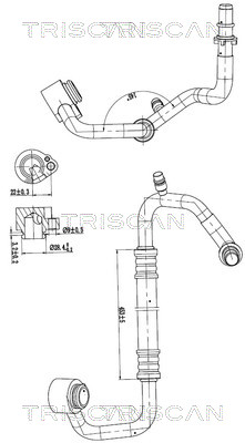 TRISCAN 9010 29021 Hochdruck-/Niederdruckleitung, Klimaanlage
