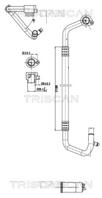 TRISCAN 9010 29022 Hochdruck-/Niederdruckleitung, Klimaanlage