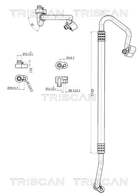 TRISCAN 9010 29023 Hochdruck-/Niederdruckleitung, Klimaanlage