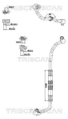 TRISCAN 9010 29024 Hochdruck-/Niederdruckleitung, Klimaanlage