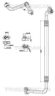 TRISCAN 9010 29026 Hochdruck-/Niederdruckleitung, Klimaanlage