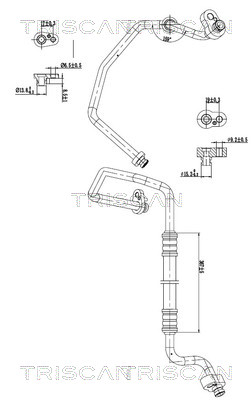 TRISCAN 9010 29027 Hochdruck-/Niederdruckleitung, Klimaanlage